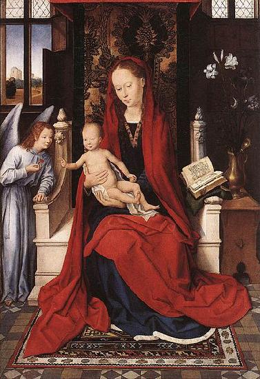 Hans Memling Virgin Enthroned with Child and Angel